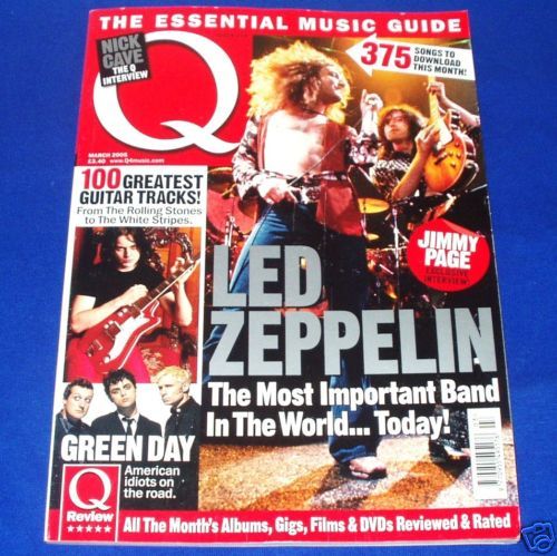 Magazine Mar 2005 Led Zeppelin Green Day Nick Cave UK  