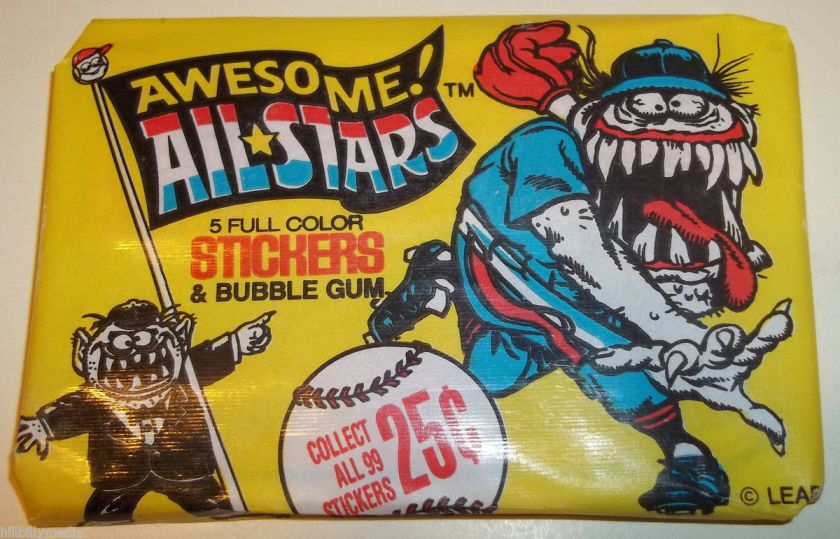 Leaf 1988 AWESOME ALL STARS Trading Cards 1 New Sealed Wax Pack 