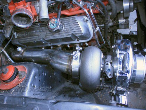 79 93 Mustang Complete turbo kit header intercooler 5.0 T70 T4 Blue 