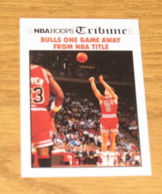 1991 NBA HOOPS TRIBUNE BULLS NBA TITLE TRADING CARD  