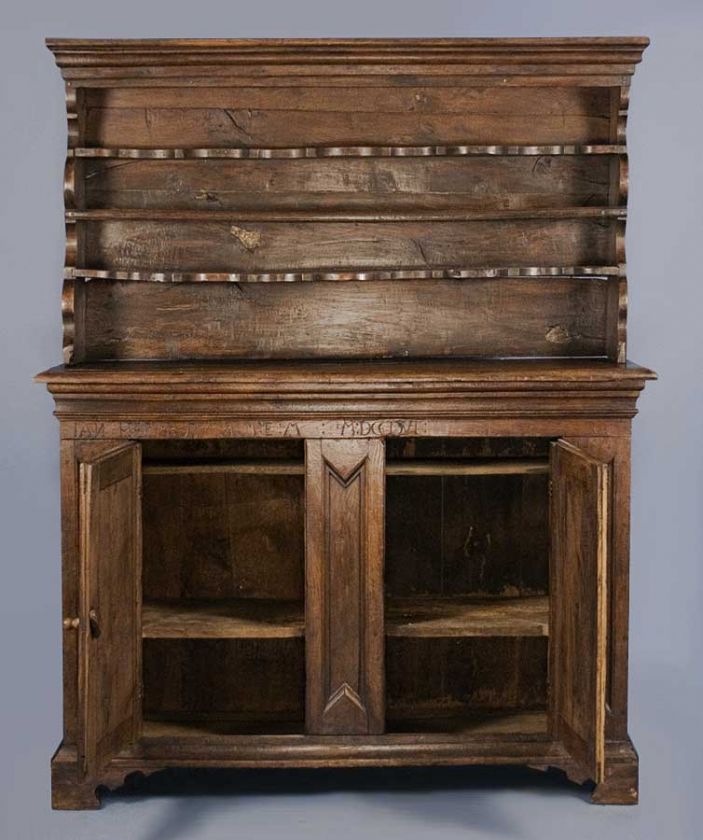   Furniture Early Georgian Solid Oak Sideboard Buffet Hutch  