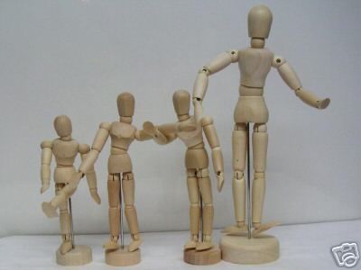 Wooden Manikin Mannequin Sketch Figure Bendable Parts  