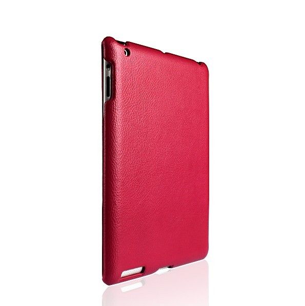 Hot Pink Purple Leather Smart Case Cover For iPad 2  
