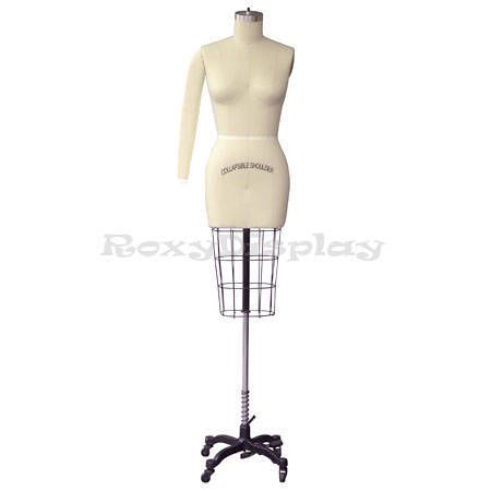 Professional dress form, Mannequin, Size 4, w/Hip+Arm  