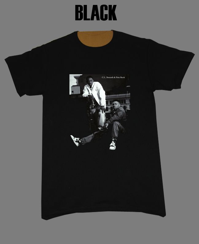 Pete Rock & C.L. Smooth Rap Hip Hop Black T Shirt  