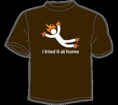 TRIED IT AT HOME T Shirt MENS funny vintage cartoon  