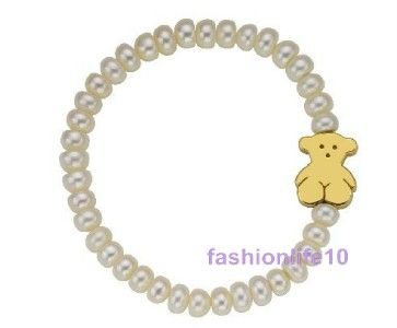 New fashion pearl beads TOUS Bear bracelet with gift bag OS41  