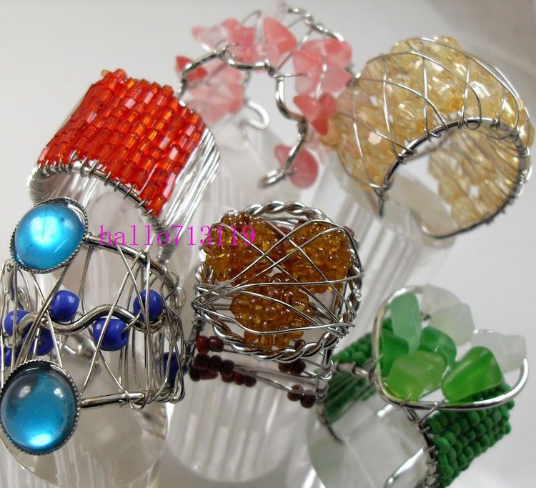   Rhinestone beads design RINGS WHOLESALE fashion lot jewelry  