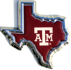 Texas A&M Dome Car Emblem   Metal  