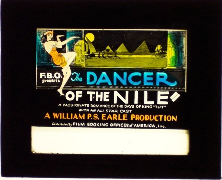 THE DANCER OF THE NILE   Silent Movie Glass Slide CARMEL MYERS 1923 