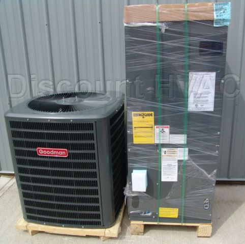 ton Goodman 15 SEER Heat Pump SSZ140301 ASPF313716  