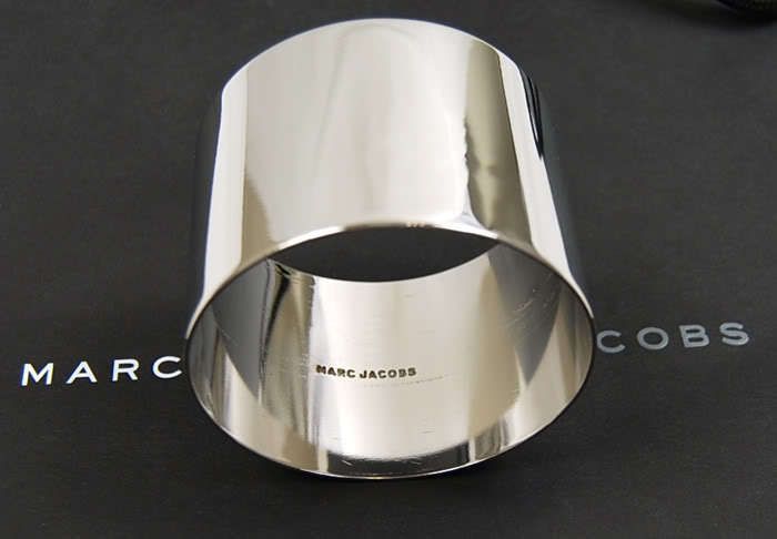 MARC JACOBS Silver Bracelet Solid Cuff Wrist Band  