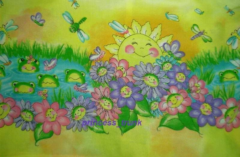 Daisy Kingdom Fabric Sunny Bugs Border Sun Dress Cust  
