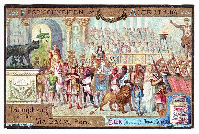 1901 ANCIENT ROME Card Roman Triumph Up the Via Sacra  