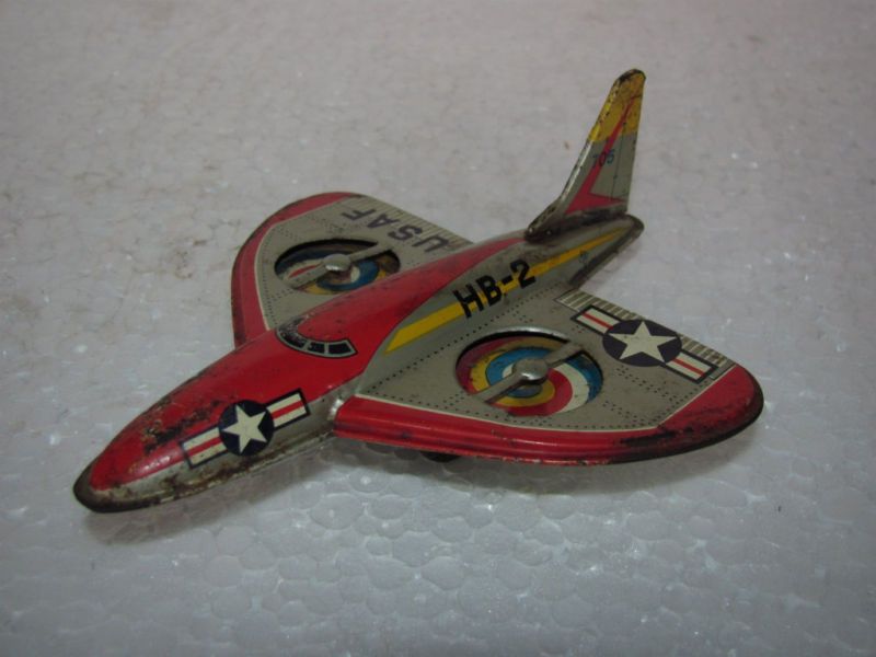 Vintage Friction US Air Force Plane Tin Toy   Japan  