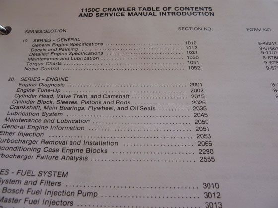 Case 1150C Crawler Dozer Service Repair Shop Manual  