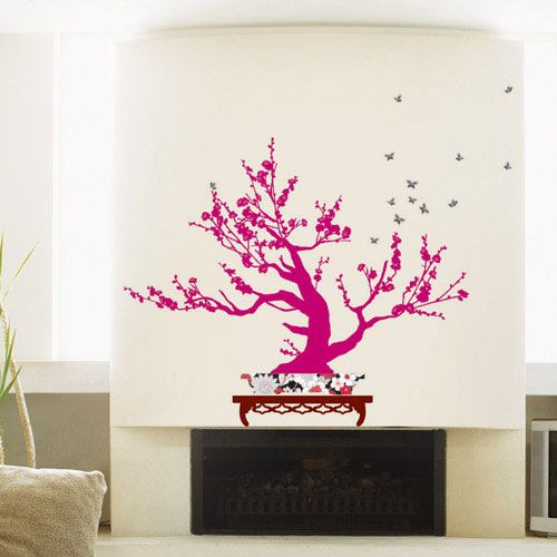 JAPANESE APRICOT TREE DECALS WALL DECOR STICKERS #297  